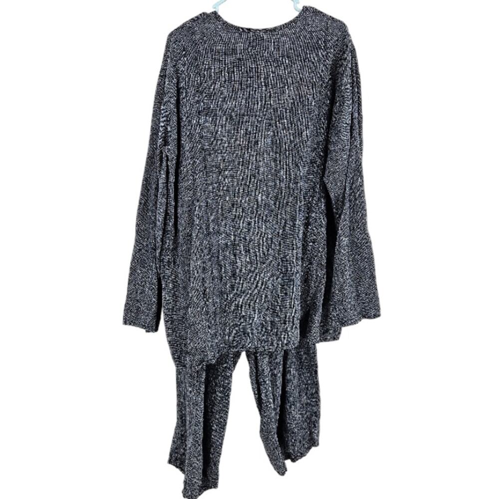 Flax Pants Set Blue Gray 100% Linen Button Down Lightweight Relaxed Fit 18-20 - Picture 2 of 8